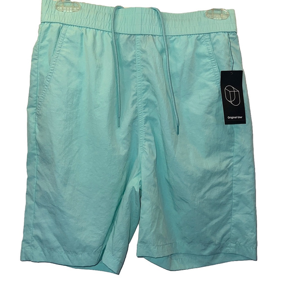 Seafoam Green Drawstring Shorts, Size XS - Picture 1 of 8